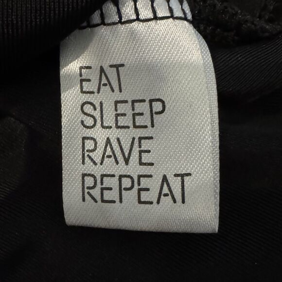 Club Exx Hoodie Shirt W/ Pouch Sz Small Iridescent Black Dolls Kill Rave NWT - Picture 9 of 9